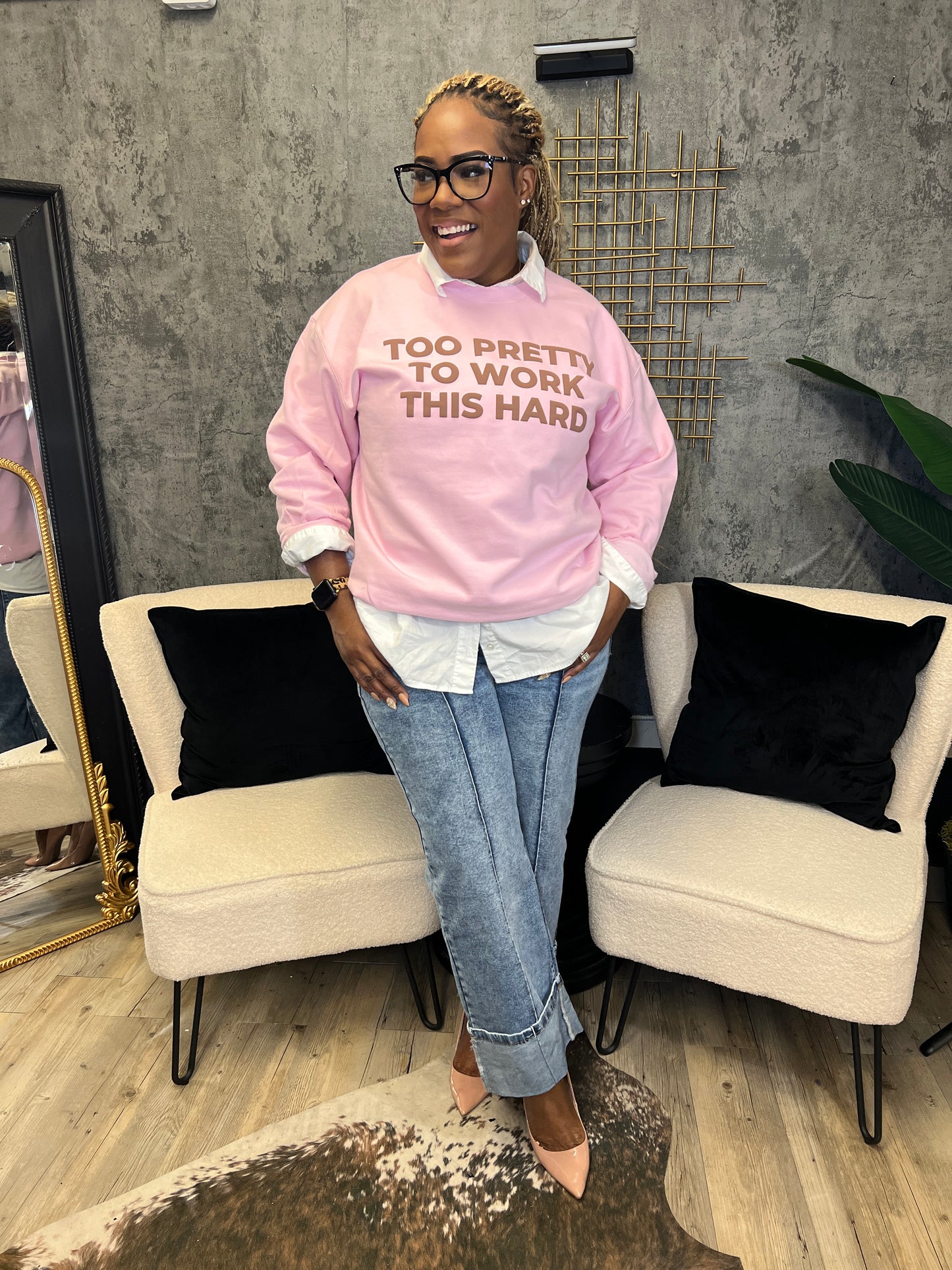 Too pretty sweatshirt